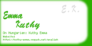 emma kuthy business card